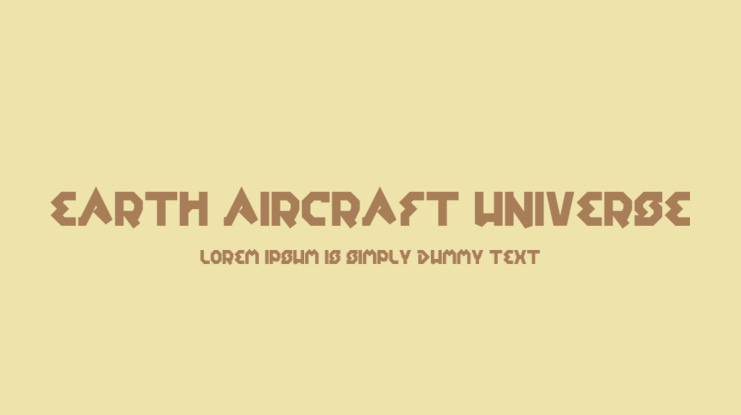 earth aircraft universe Font