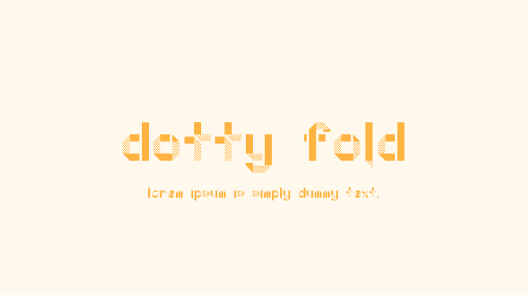 Dotty Fold Font