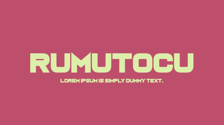 Rumutocu Font