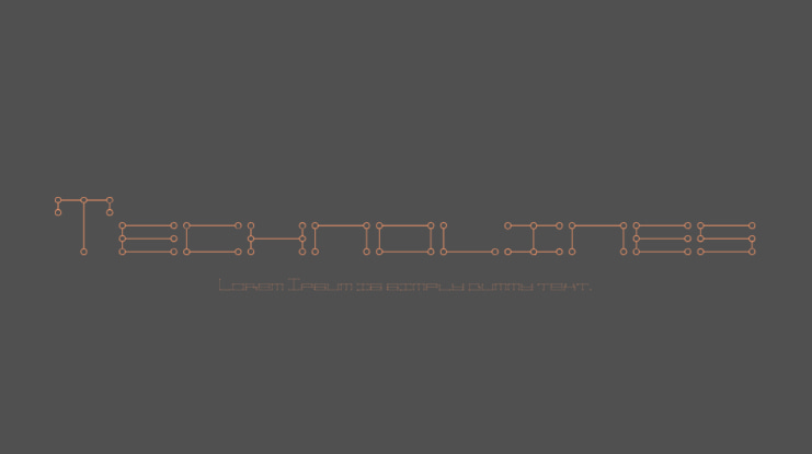 Technolines Font