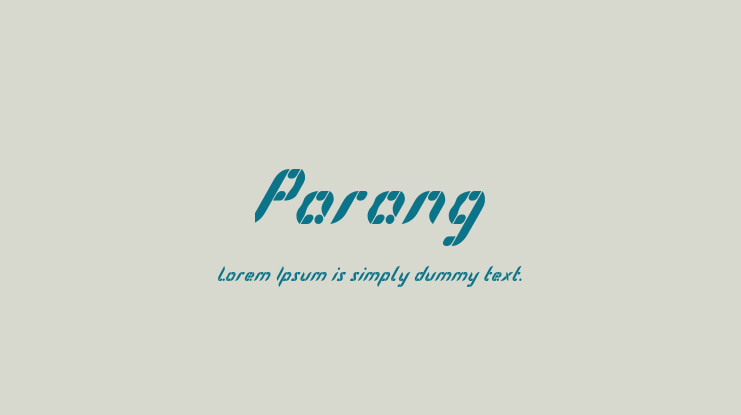 Parang Font