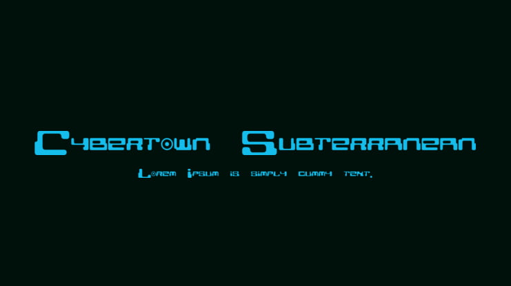 Cybertown Subterranean Font