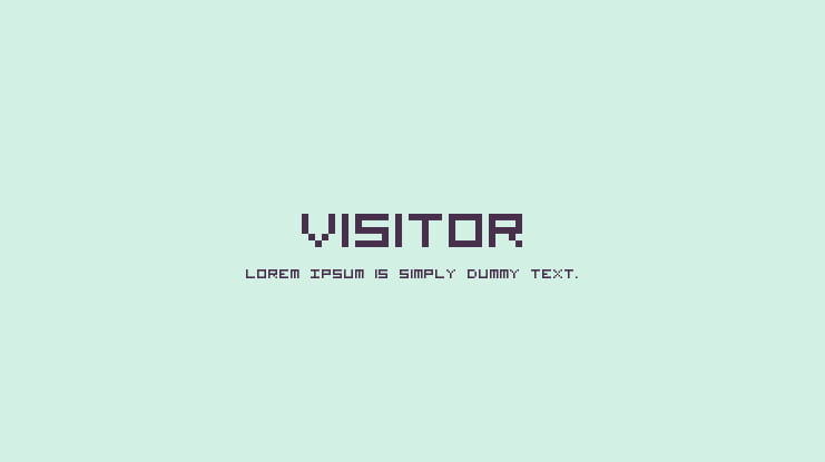 Visitor Font Family