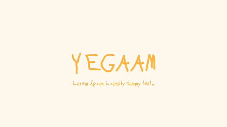 YEGAAM Font Family