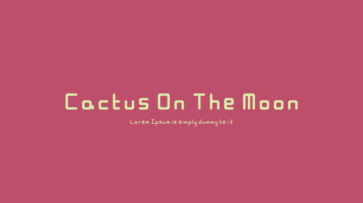 Cactus On The Moon Font