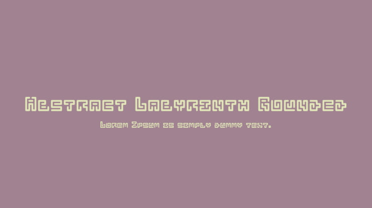 Abstract Labyrinth Rounded Font