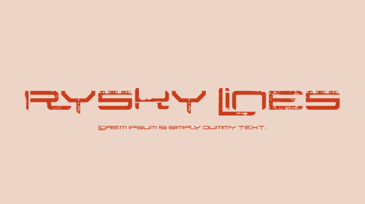 Rysky Lines Font