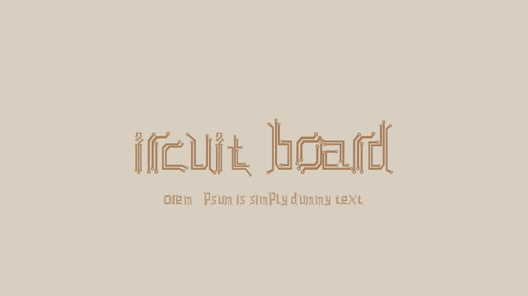 Circuit board Font
