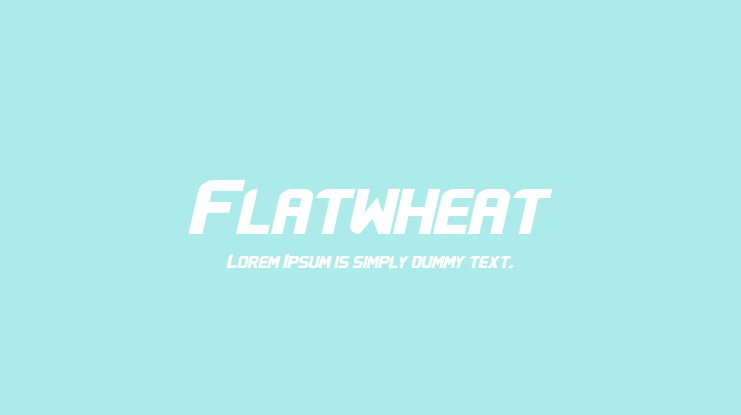 Flatwheat Font Family