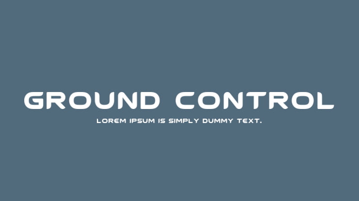 Ground Control Font