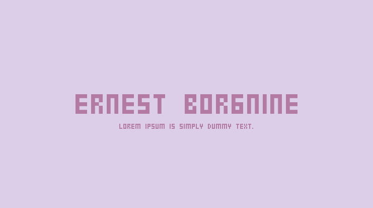 Ernest Borgnine Font Family