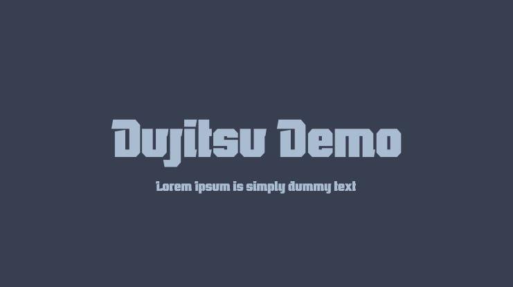 Dujitsu Demo Font