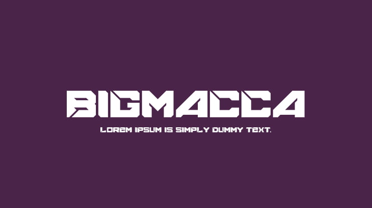 BIGMACCA Font