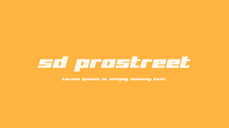 sd prostreet Font