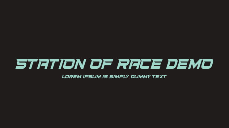 STATION OF RACE DEMO Font