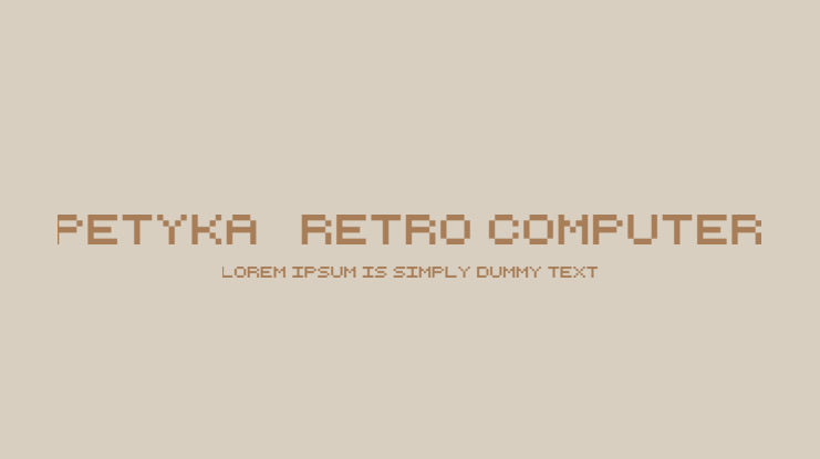 Petyka - Retro Computer Font