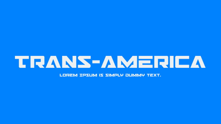 Trans-America Font Family