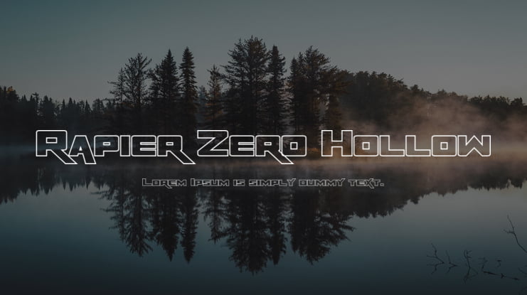 Rapier Zero Hollow Font Family