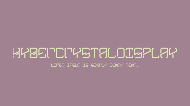 KyberCrystalDisplay Font Family