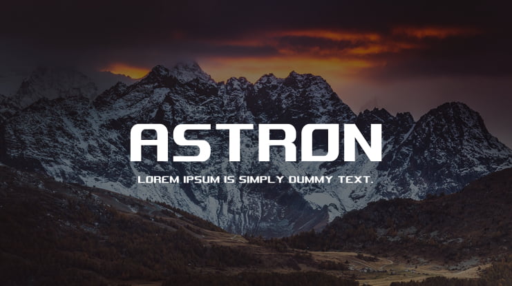 Astron Font Family