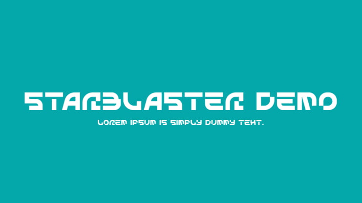 STARBLASTER demo Font