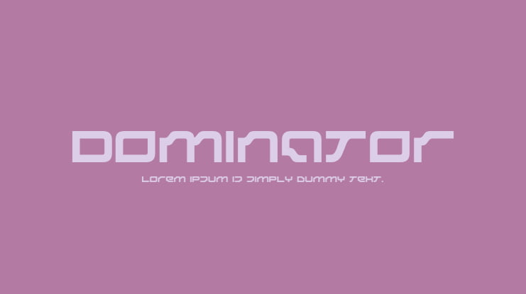 Dominator Font