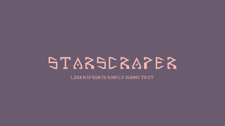Starscraper Font