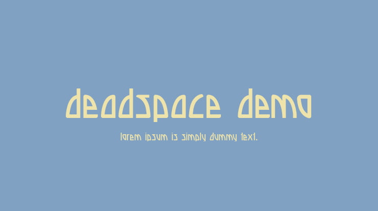 Deadspace DEMO Font