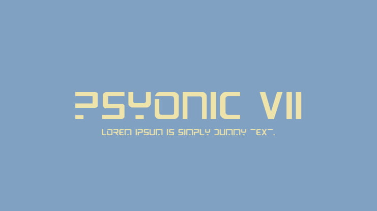 PsYonic VII Font Family