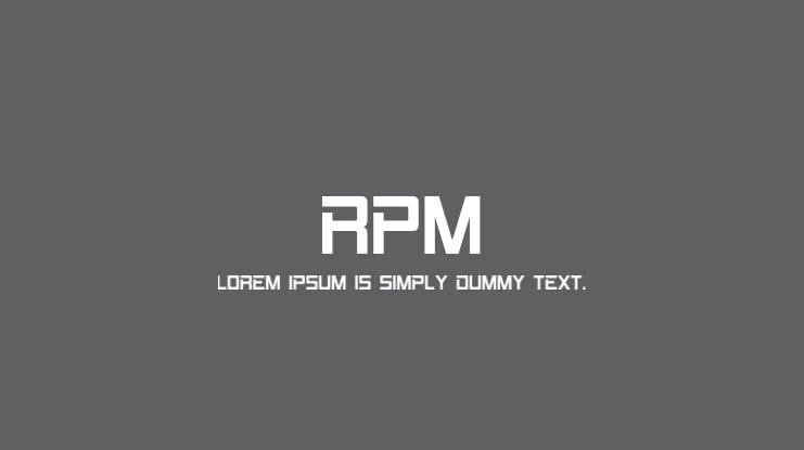 RPM Font Family