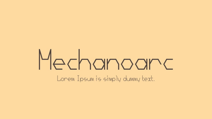 Mechanoarc Font