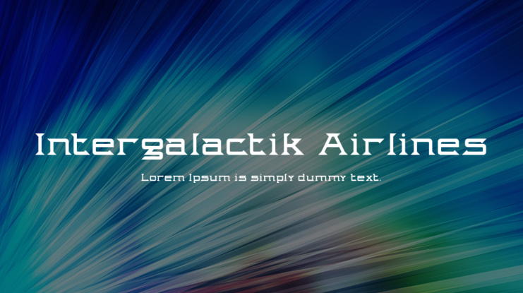 Intergalactik Airlines Font Family