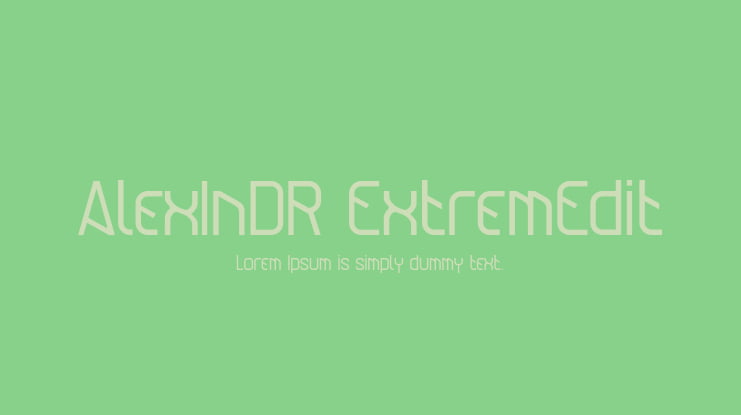 AlexInDR ExtremEdit Font