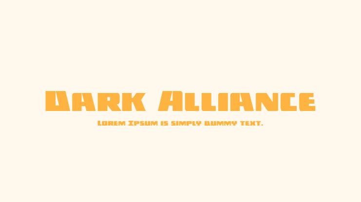 Dark Alliance Font Family