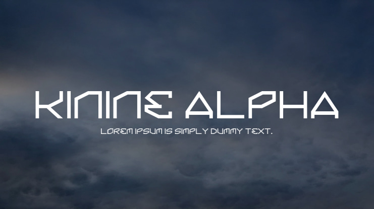 Kinine Alpha Font