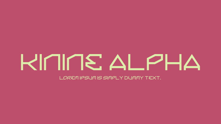 Kinine Alpha Font