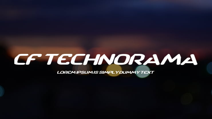 CF TechnoRama Font
