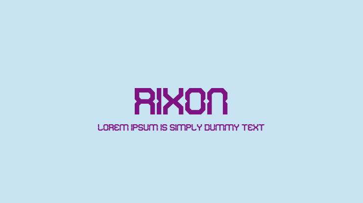 Rixon Font