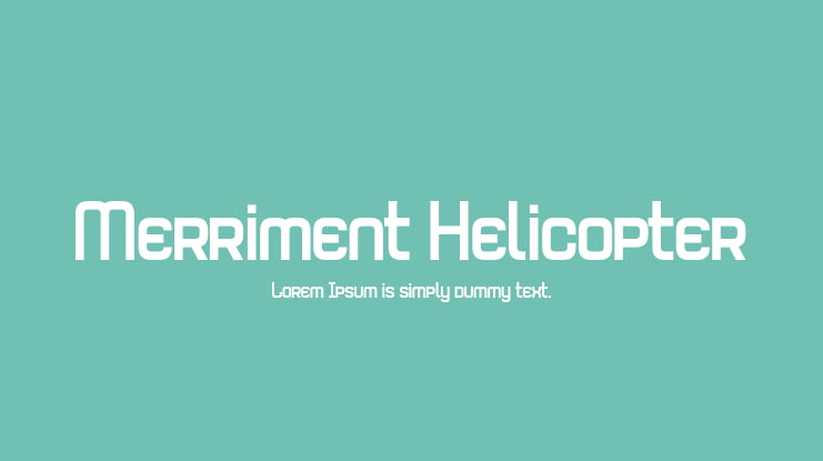 Merriment Helicopter Font