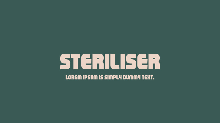 Steriliser Font