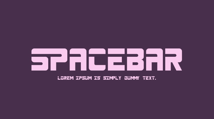 SPACEBAR Font