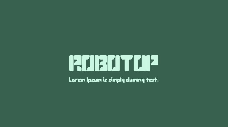 ROBOTOP Font