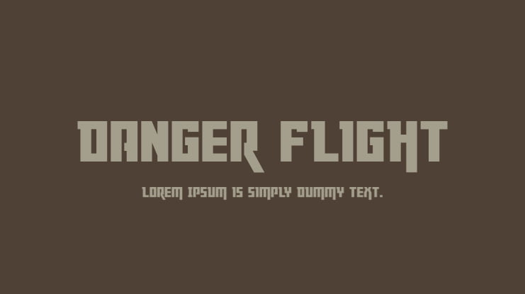 Danger Flight Font Family