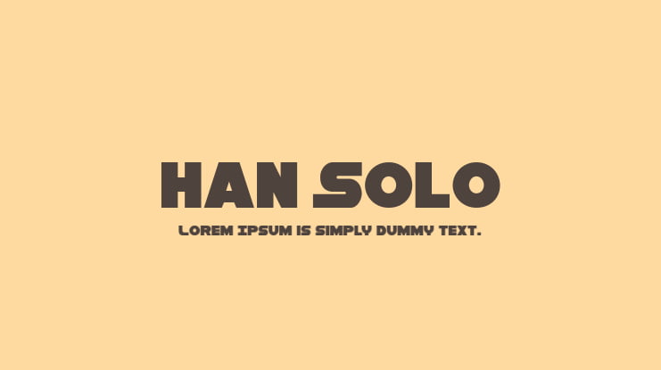 Han Solo Font Family