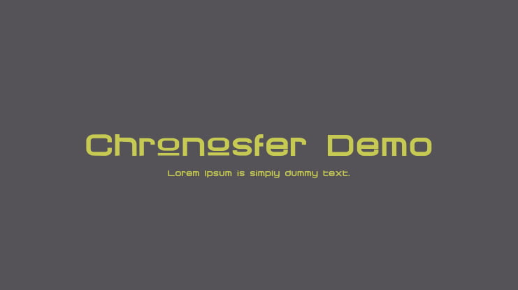 Chronosfer Demo Font