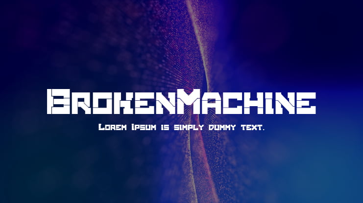 BrokenMachine Font