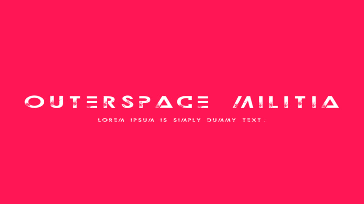 Outerspace Militia Font