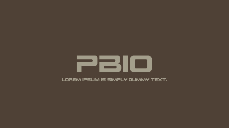 PBIO Font