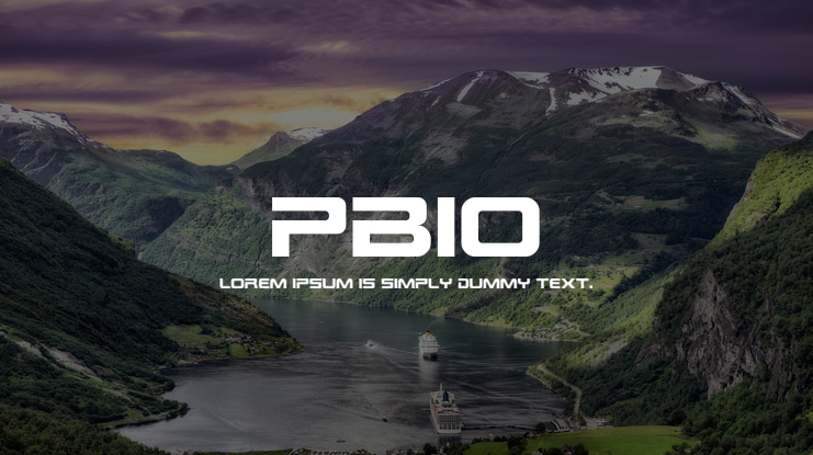 PBIO Font