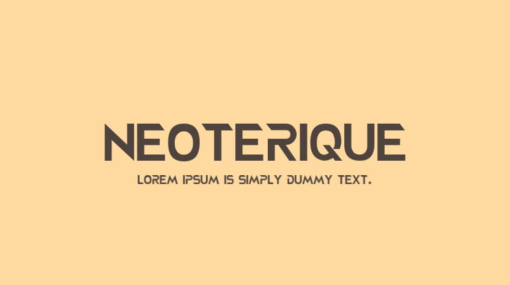NEOTERIQUE Font Family